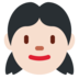 Twitter里的女孩：浅肤色emoji表情