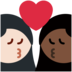 Twitter里的亲吻: 女人女人较浅肤色较深肤色emoji表情