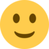Twitter里的略带微笑的脸emoji表情