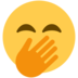 Twitter里的手捂嘴的脸emoji表情