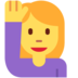 Twitter里的举手的女人emoji表情