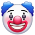 WhatsApp里的小丑脸emoji表情
