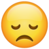 WhatsApp里的悔恨的脸emoji表情