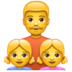 WhatsApp里的家庭：男人，女孩，女孩emoji表情