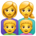 WhatsApp里的家庭：女人，女人，男孩，男孩emoji表情