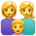 WhatsApp里的家庭：女人，女人，男孩emoji表情