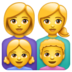 WhatsApp里的家庭：女人，女人，女孩，男孩emoji表情