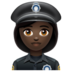 WhatsApp里的女警官：深色肤色emoji表情