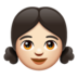 WhatsApp里的女孩：浅肤色emoji表情