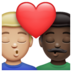 WhatsApp里的亲吻: 男人男人中等-浅肤色较深肤色emoji表情
