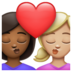 WhatsApp里的亲吻: 女人女人中等-深肤色中等-浅肤色emoji表情