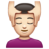 WhatsApp里的男士按摩：浅肤色emoji表情