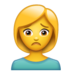 WhatsApp里的皱眉的人emoji表情