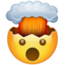 WhatsApp里的冒蘑菇云的头emoji表情