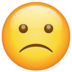 WhatsApp里的不高兴的脸emoji表情