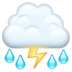 WhatsApp里的闪电雨云emoji表情