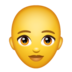 WhatsApp里的女人：秃头emoji表情